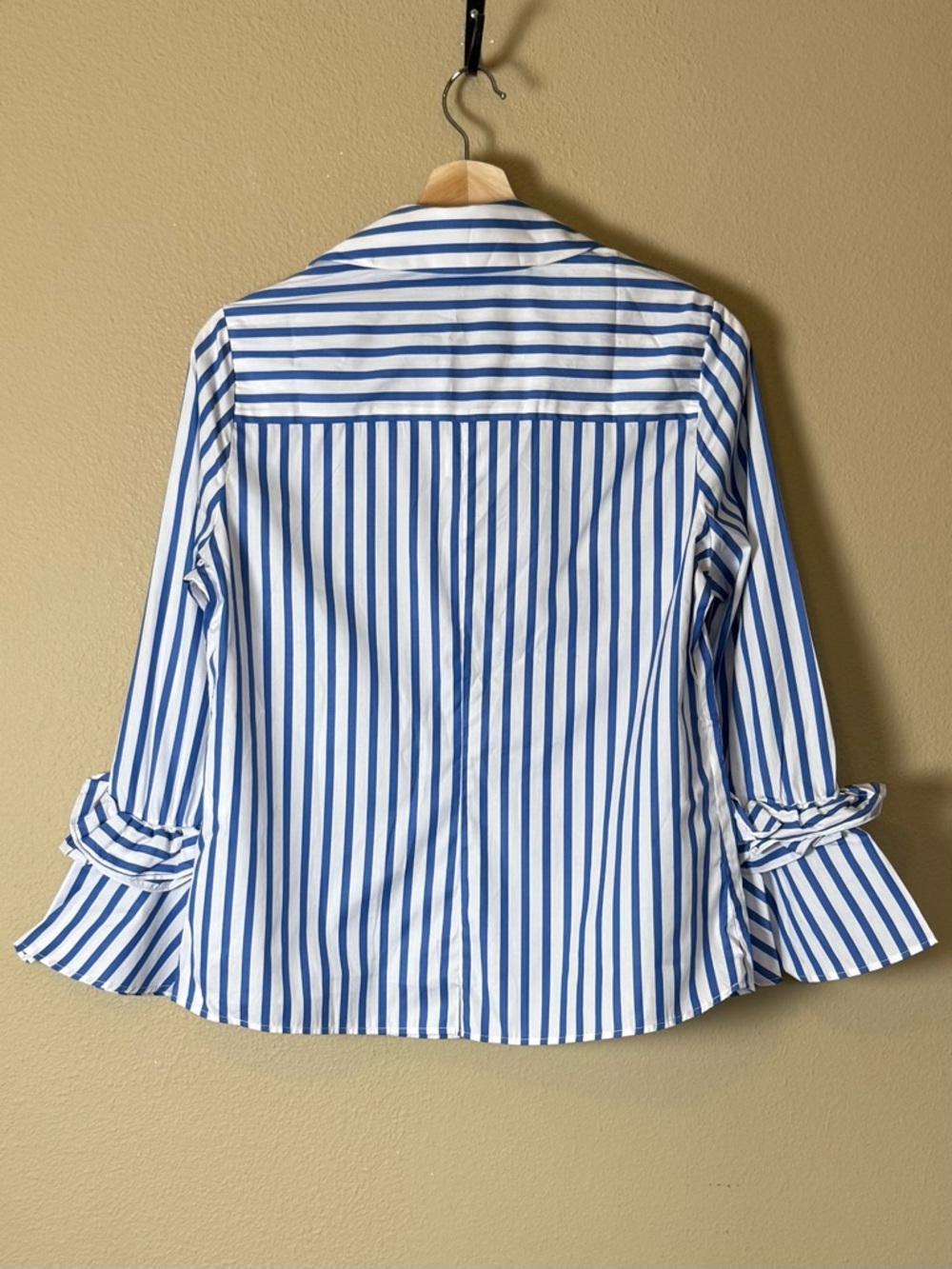 NWT Harshman Indigo Stripes Preppy Selina Nautical Cotton Blouse XS - Picture 3 of 7